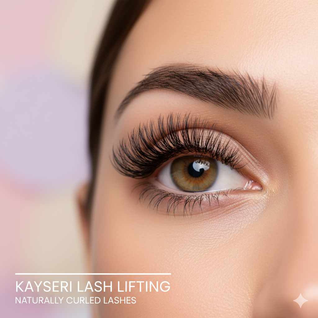 Kirpik Lifting ile kıvrım kazanmış doğal kirpikler
