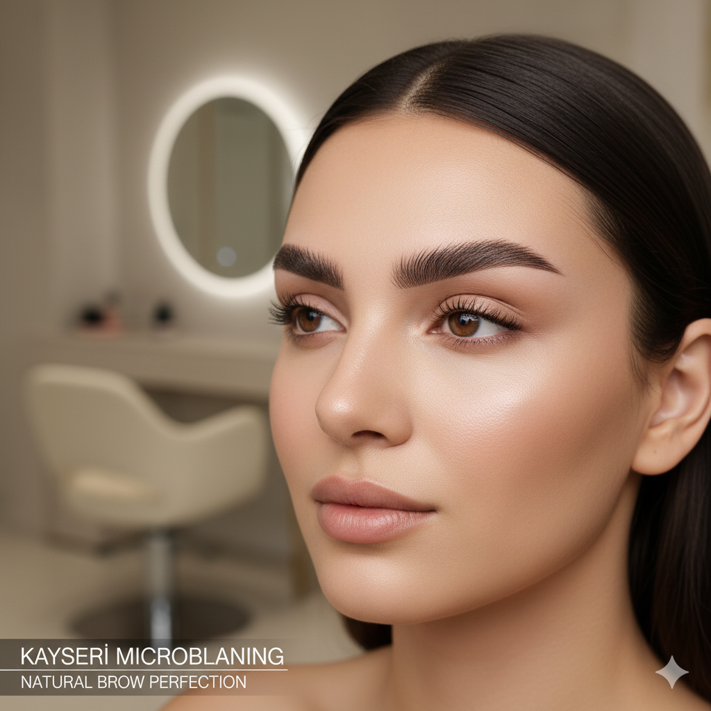 Microblading uygulaması sonrası doğal kaş görünümü