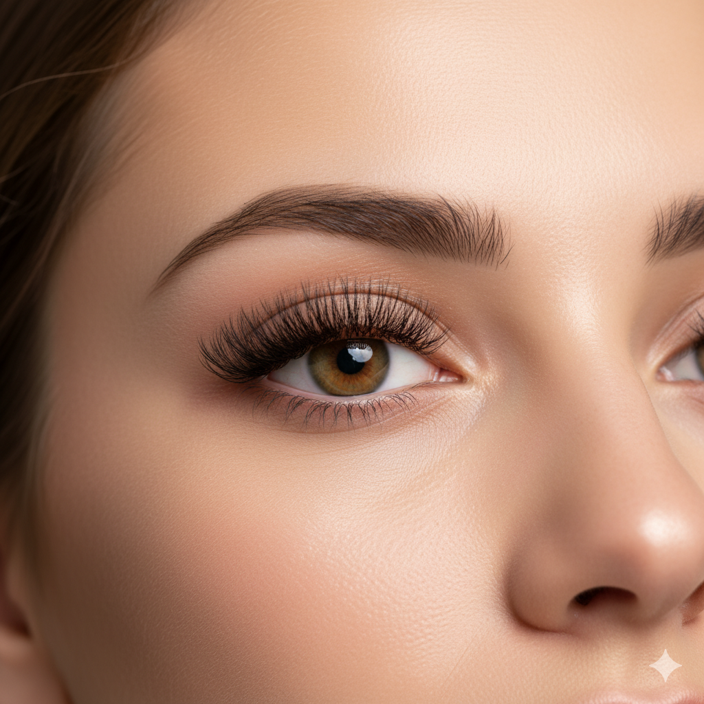İpek kirpik uygulaması sonrası dolgun bakışlar